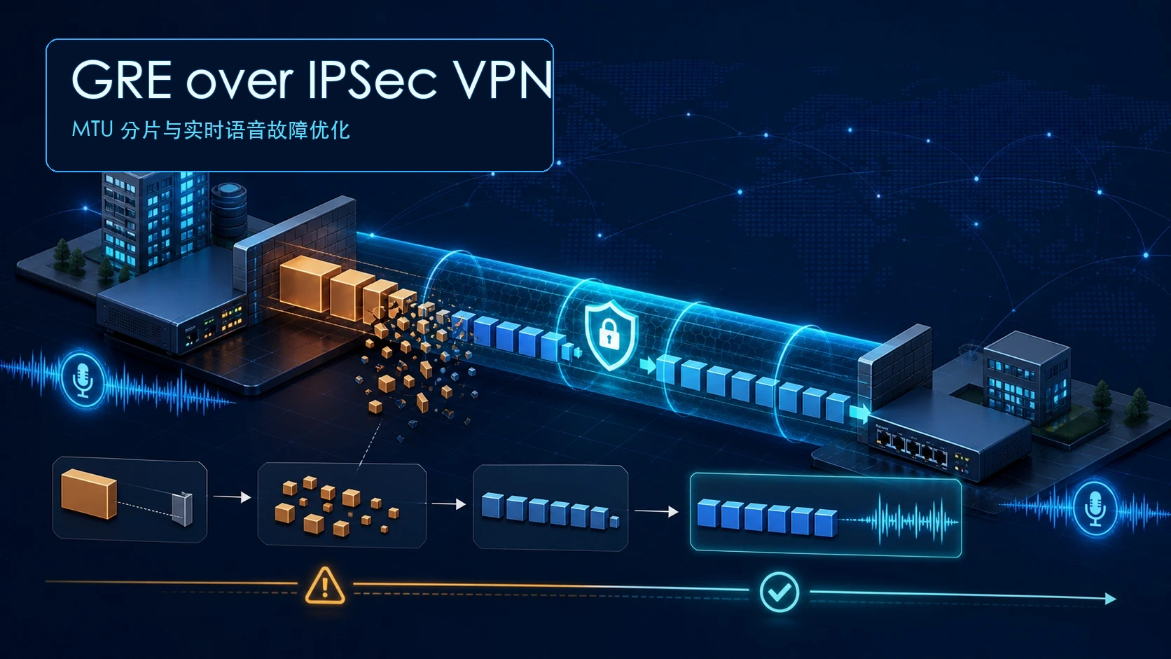 总部与分支IPSec VPN中RTP语音流量无声音问题